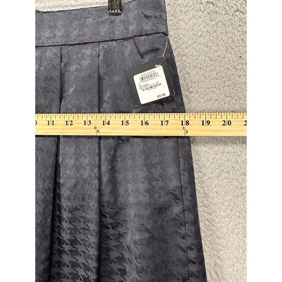 Holagen Skirt Womens 8 Petite Grey Houndstooth Pleated A-Line Ladies NEW - Picture 12 of 14